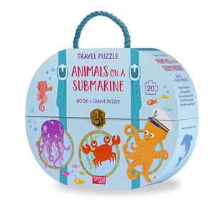 Animals On a Submarine Giant Puzzle & Book