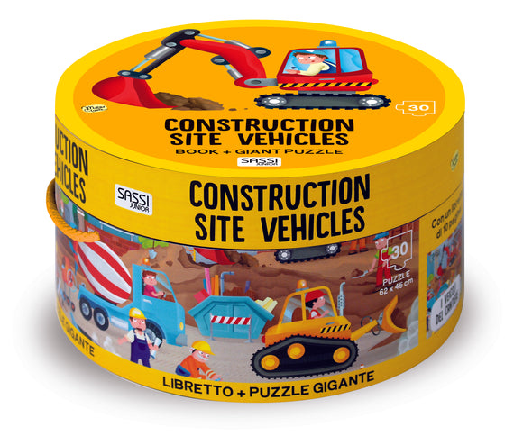 Construction Giant Puzzle & Book